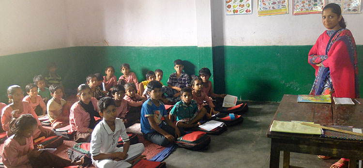 Une classe en Inde