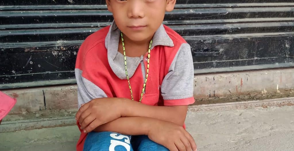 Sandesh, enfant bénéficiaire de l'association Partage au Népal