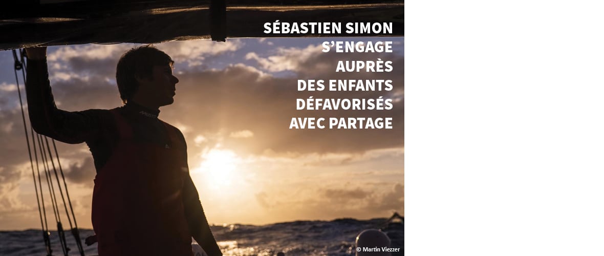 Sébastien Simon, skipper français ambassadeur de l'association PARTAGE