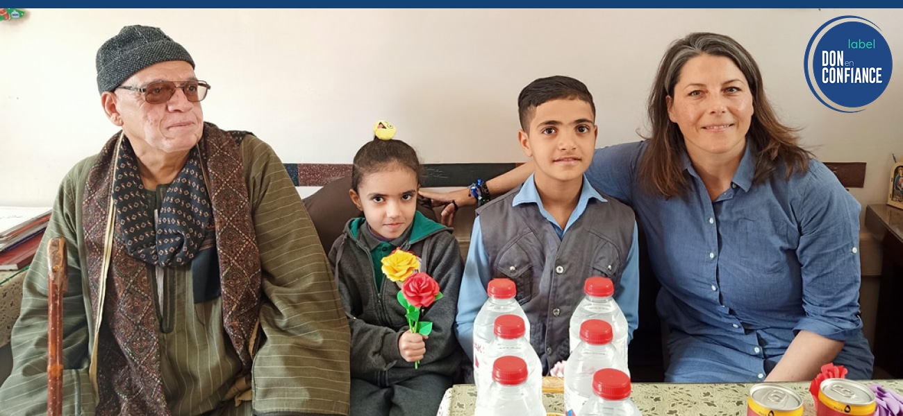 Visite d'une marraine à ses filleuls en Egypte avec l'association PARTAGE.