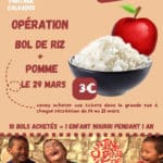 Affiche "Opération bol de riz + pomme"