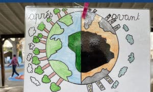 Affiche environnement réalisé par les élèves de l’école élémentaire Saint-Lazare à Compiègne